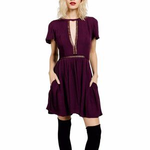 Volcom Even More Dress, Women's Medium, Purple/Plum, NWT